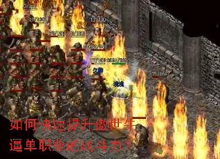 如何快速提升傲世牛逼单职业的战斗力? 如何快速提升傲世牛逼单职业的战斗力?