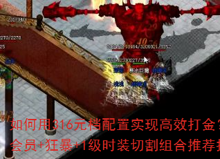 如何用316元档配置实现高效打金?小神魔+会员+狂暴+1级时装切割组合推荐指数解析 如何用316元档配置实现高效打金?小神魔+会员+狂暴+1级时装切割组合推荐指数解析