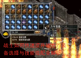 战士如何快速提升战力?装备选择与技能搭配全解析 战士如何快速提升战力?装备选择与技能搭配全解析